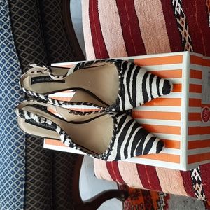 Zebra Stripe Slingback heel